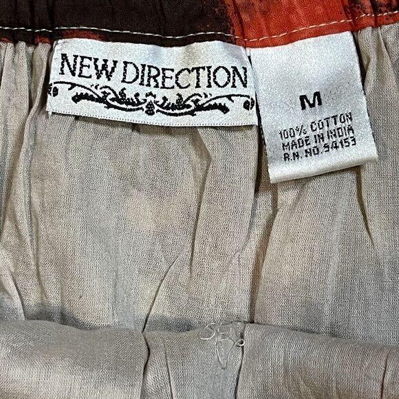 New Direction Maxi Skirt Women's M Stretch Waist Boho Hippie Warm Fall Colors - Picture 3 of 10
